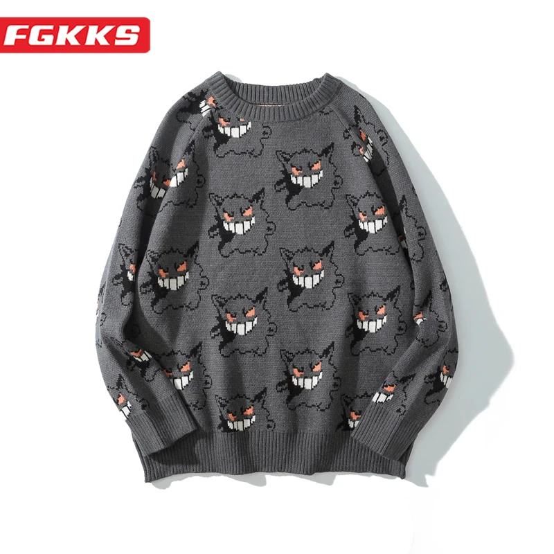 

FGKKS 2023 Casual Sweater Men's New Product Design Trend Fashion Cartoon Top High-Quality Hot Selling Sweater Men