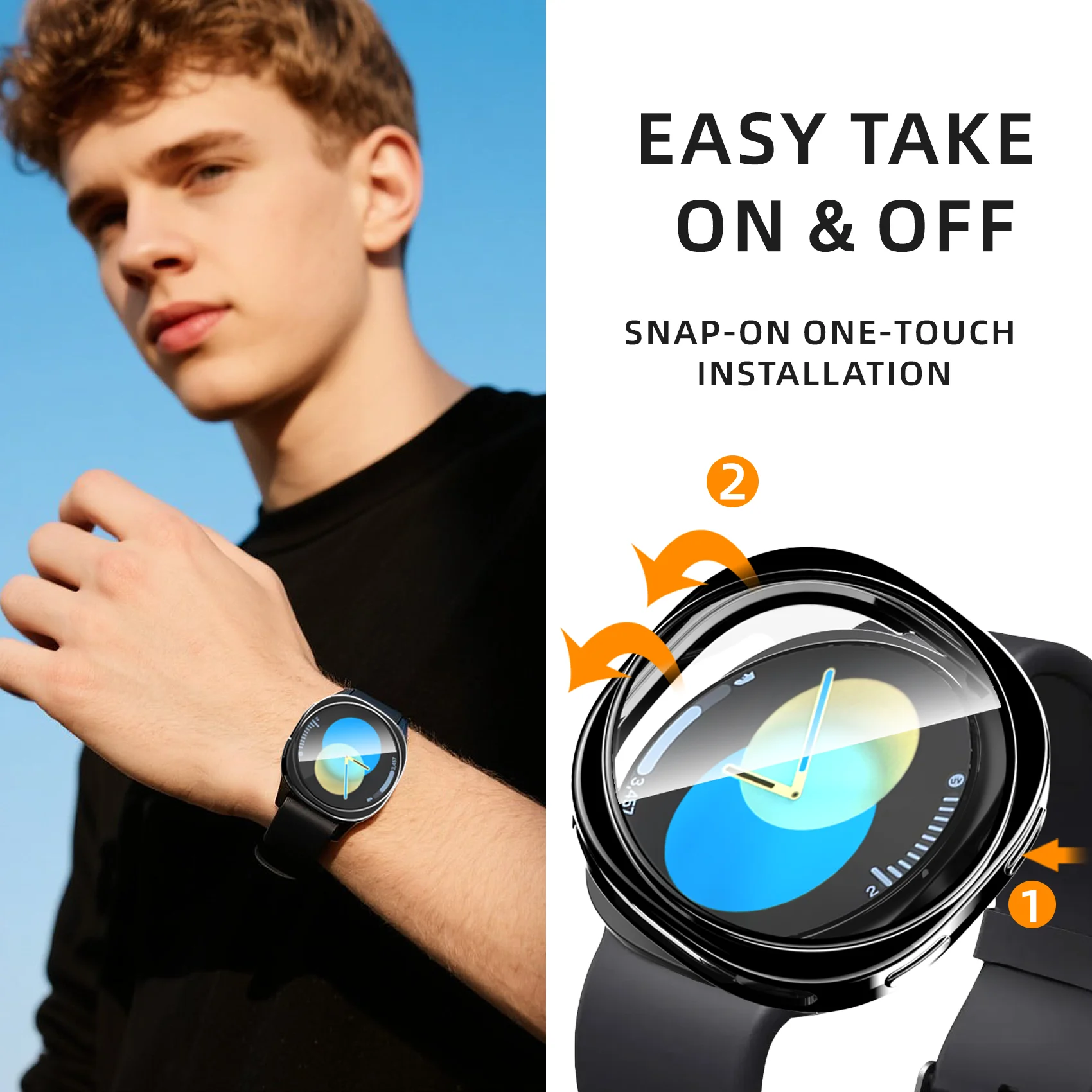 Durable TPU Scratch-Resistant Protective Watch Case