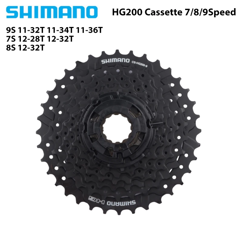 SHIMANO CS-HG200 Cassette 7Speed 12-28T 12-32T 8Speed 12-32T 9Speed 11-32T 11-34T 11-36T MTB Mountain Bike Parts bicycle cassette bicycle sprocket gear bicycle parts bike sprocket