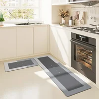 Kitchen Absorbent Mat Non-Skid Waterproof Wipeable Comfort Standing Kitchen Rugs and Mats Wipeable Wash Free Long Strip Carpet 5