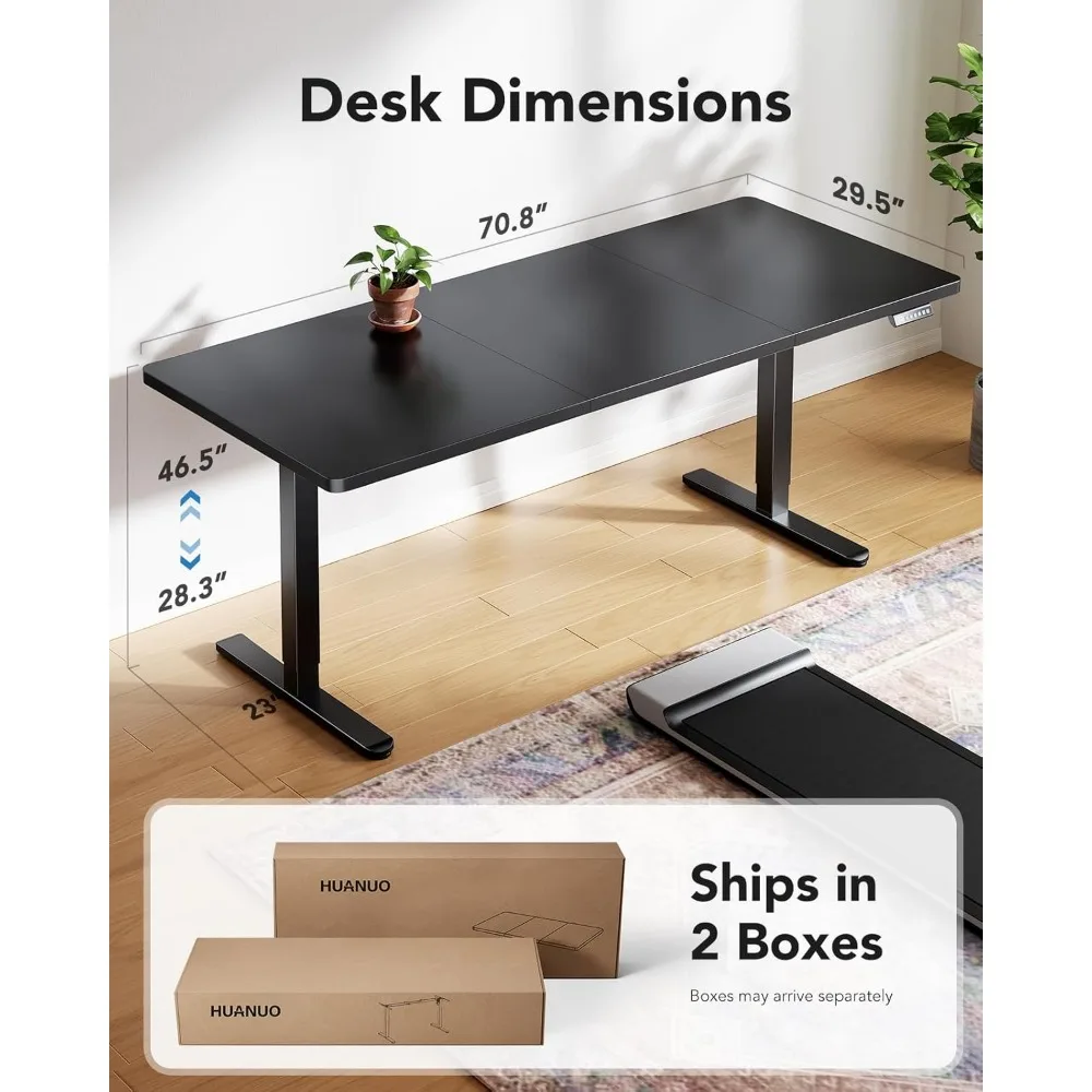 71 x 30 inch Standing Desk Top 25mm Thickness, Powerful Brushless Motor Large Height Adjustable Table, 4 Memory Preset Sit Stan 3
