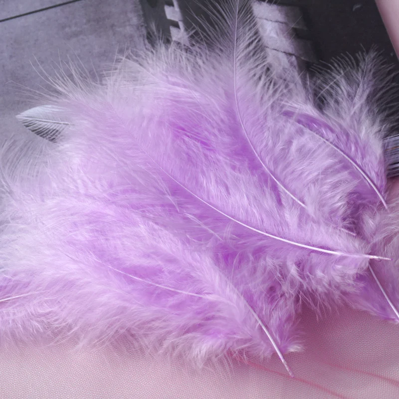Natural Feathers 50pcs 4-6 Inches 10-15cm Turkey Fluffy Wedding Dress DIY Jewelry Decor Accessories