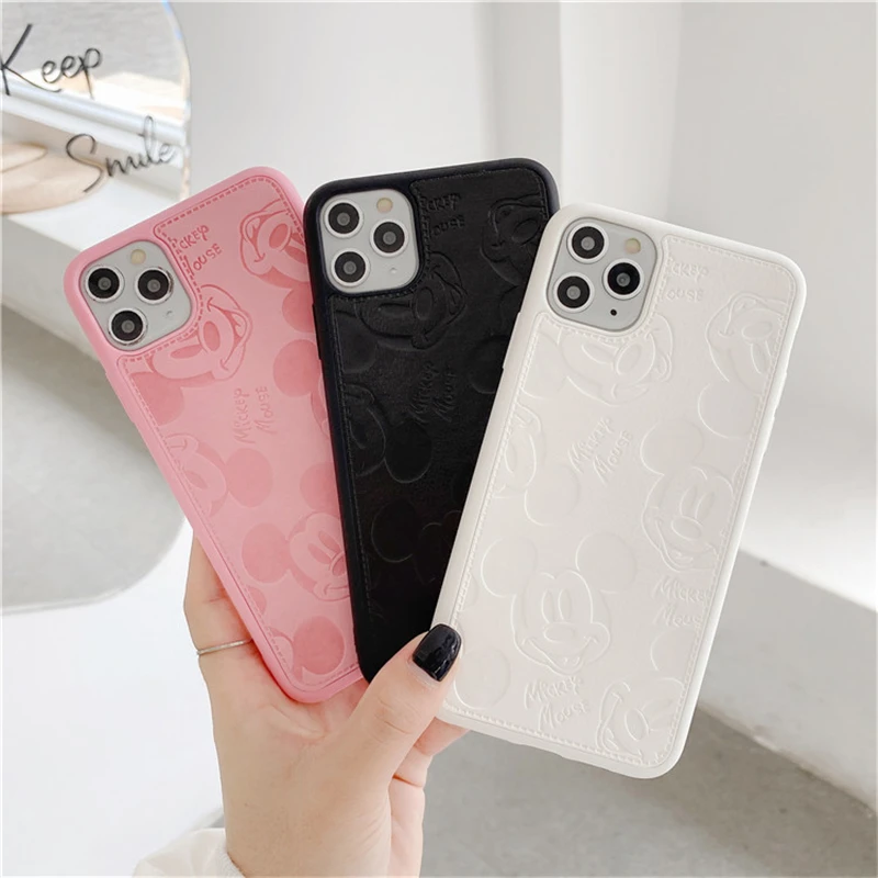 Relief Disney Mickey Minne Soft Case for iPhone 12 Pro 11 Pro XS