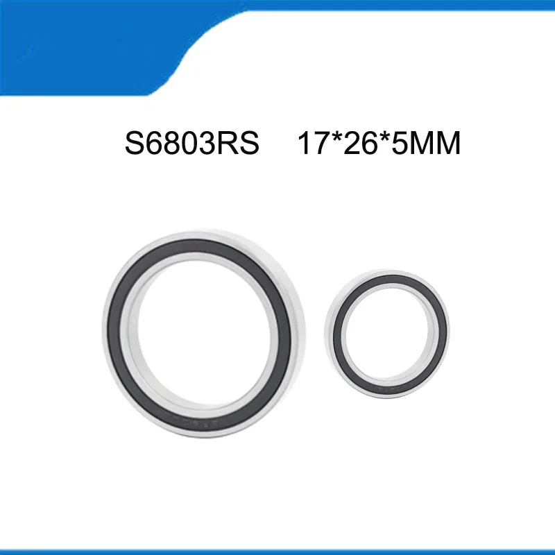 

S6803RS (17*26*5 мм), 10 шт., горячая распродажа, высокое качество, устойчивость к коррозии, герметичный шариковый вал с глубоким желобом из нержавеющей стали (Φ)