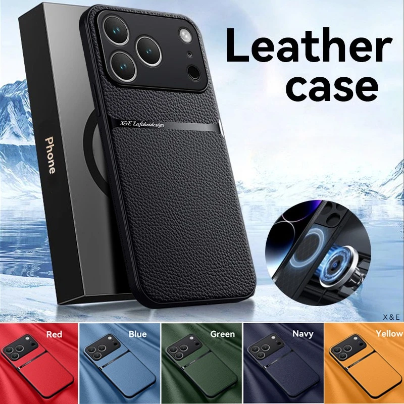 Luxury Shockproof Leather Magnetic Phone Case - Premium Back Cover