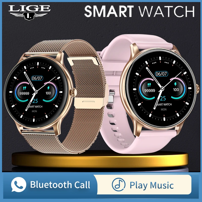 

LIGE Bluetooth Call Smart Watch For Women Men Fashion Sport Fitness Bracelet Waterproof Watches Heart Rate Monitor Wristbands