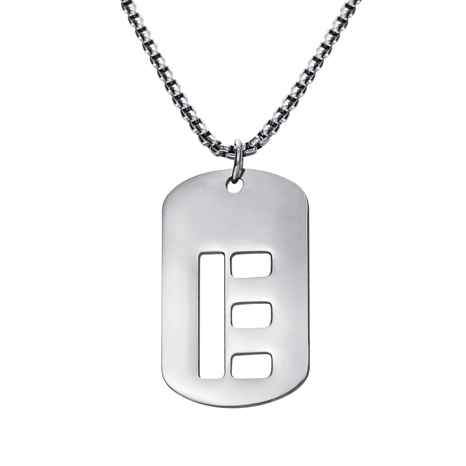 

Customed English Letter Necklace Personalized Necklace Stainless Steel Charm Jewelry Men's Customtize Necklace