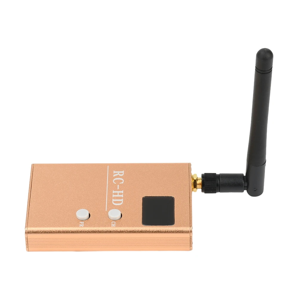 Détail des ports et du boîtier du récepteur FPV 48 canaux 5.8GHz, conçu pour un signal stable en vol FPV.