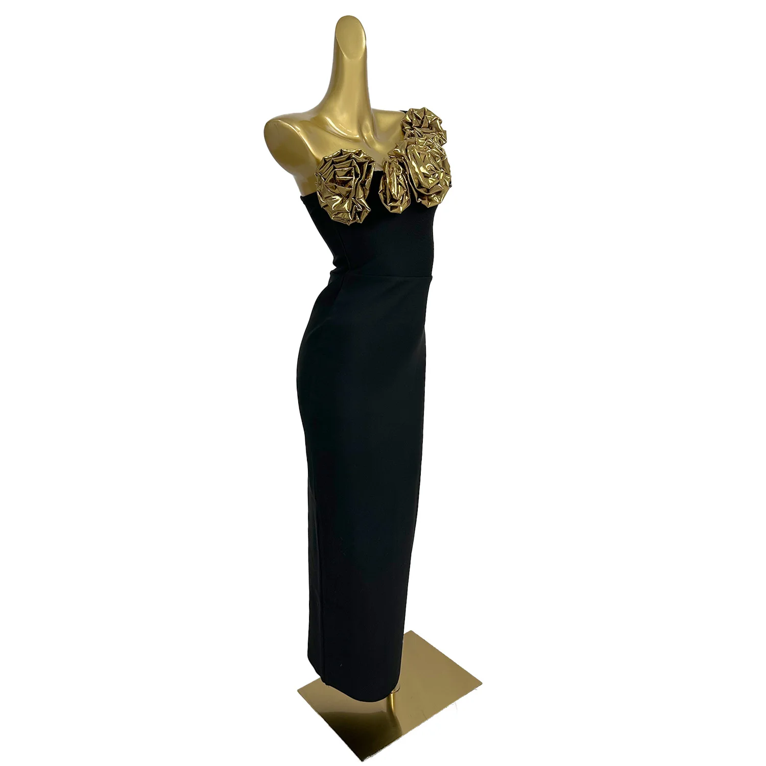 European American Style off Shoulder Floral Bandage Dress Host Singer Performance Costume Red Carpet Runway Show Dress K76