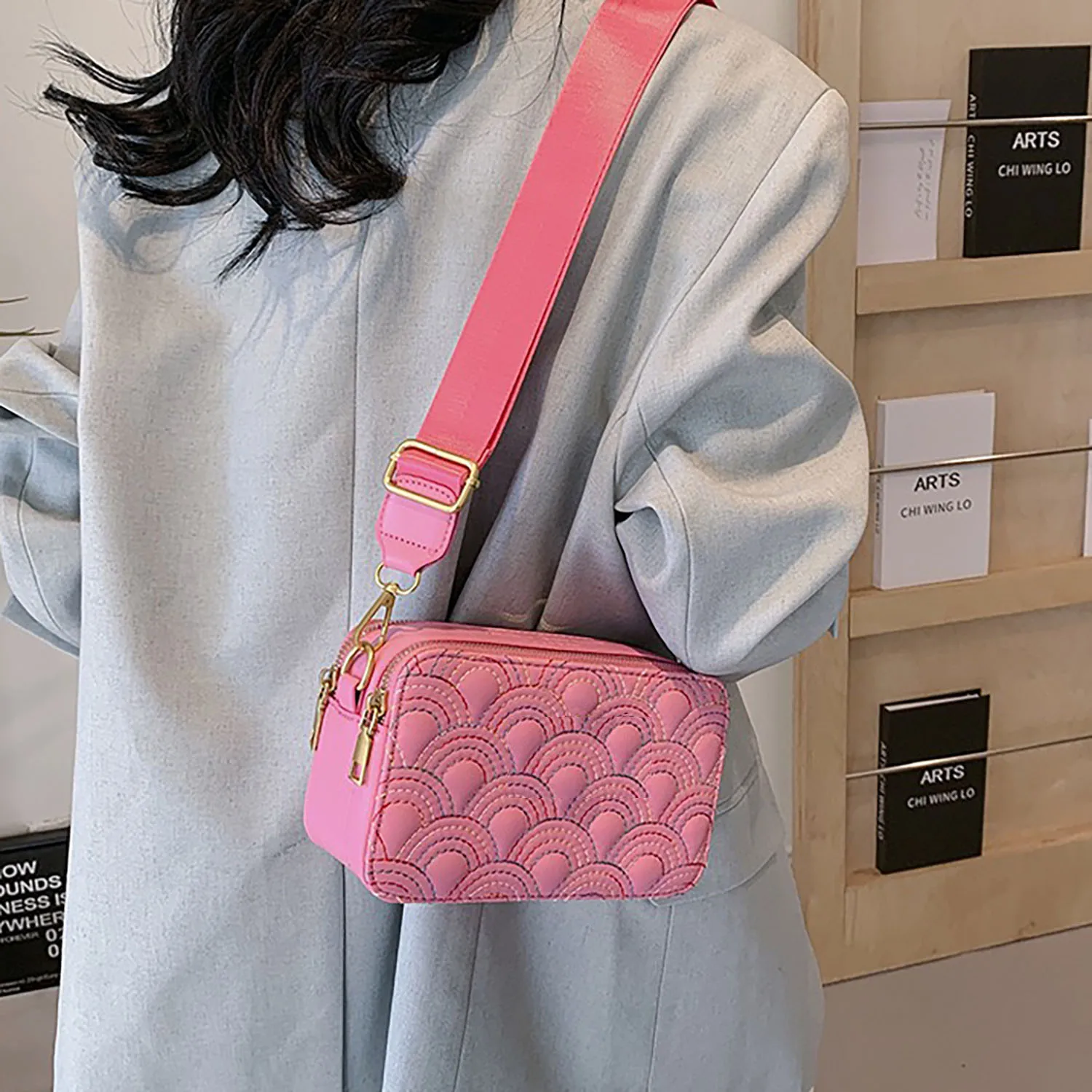 Women K-G Shoulder Bag Fashion Ladies Zip Letter Small Square Bag Luxury Camera Designer Bags