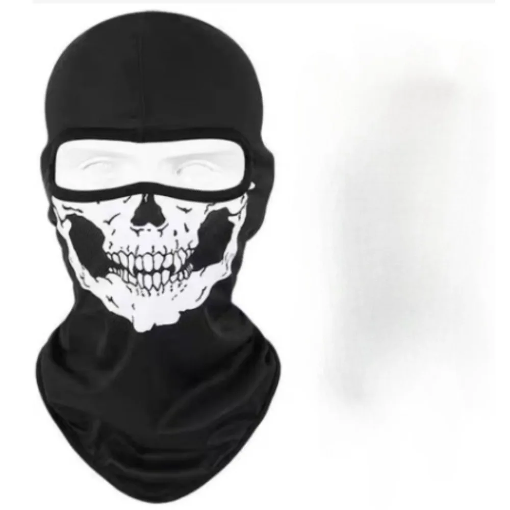 1pc Motorcycle Scarf Face Mask Shield Skull Ghost Face Riding Balaclava Outdoor Winter Warm Bike Head Face Mask Shield