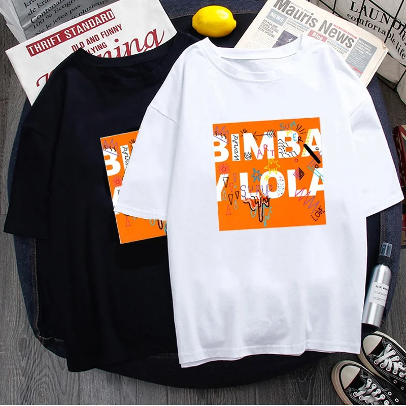 

New Style T-shirt Summer Popular Print Short-Sleeved T-shirt Top Round Neck Women Tees Top Clothing