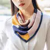 Silk Scarfs For Women Soft Breathable Neck Collar With Colorful Print Perfect Lightweight Silk Scarf Women Neck Tie Bag Scarfs 4