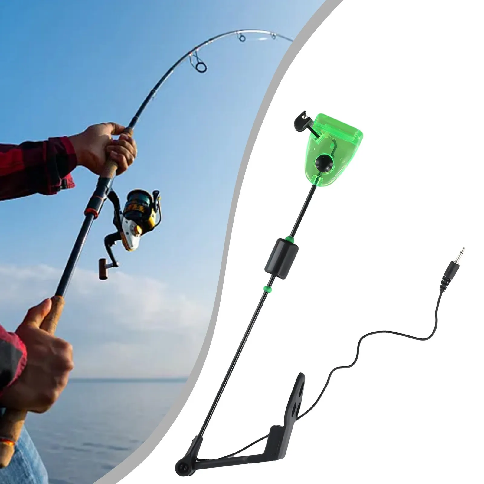

Enhanced Bite Indicator With Bule/Yellow/Red/Green Colored Lights Increased Visibility For Night Fishing Stainless Steel