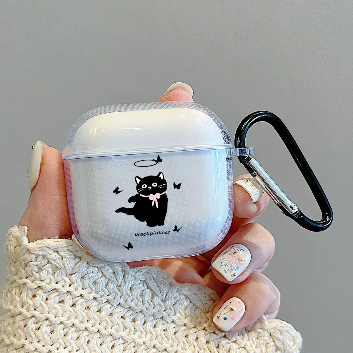 Cute Black Cat AirPods Case Protective Cover