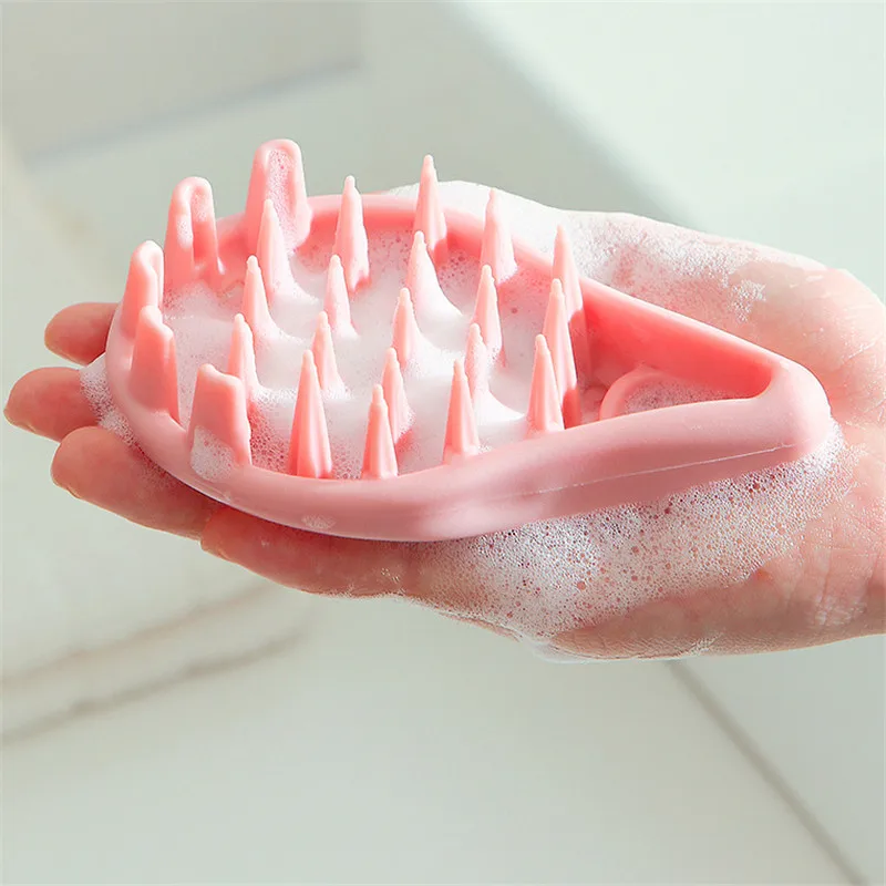

Bath Head Scratching Shampoo Brush Massage Comb Silicone Scalp Soft Teeth Long Hair Scalp Comb Shampoo Comb