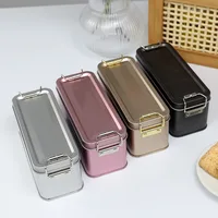 New Metal Rectangular Iron Box with Lid Storage Box Cake Packaging Box Durable Old-fashioned Buckle Iron Box 1