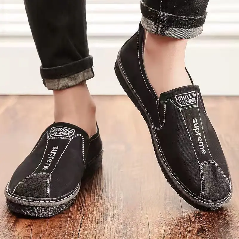2024 New Breathable Loafers Sneakers for Men Outdoor Light Canvas Shoes Comfortable Luxury Designer Shoes Flats Autumn Men Shoes