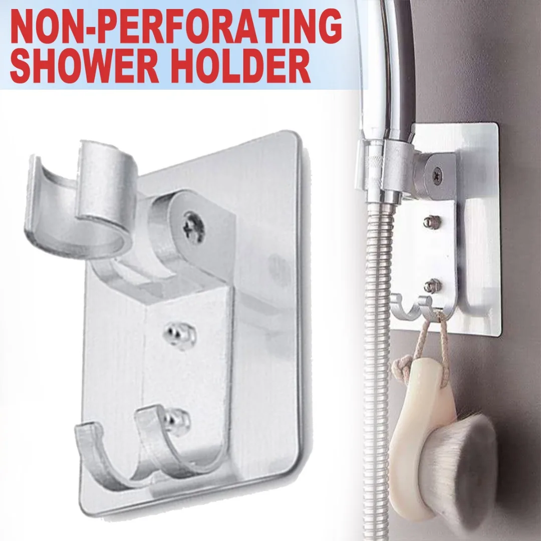 1pc Shower Head Holder Durable Aluminum Stand Bracket Adjustable Wall