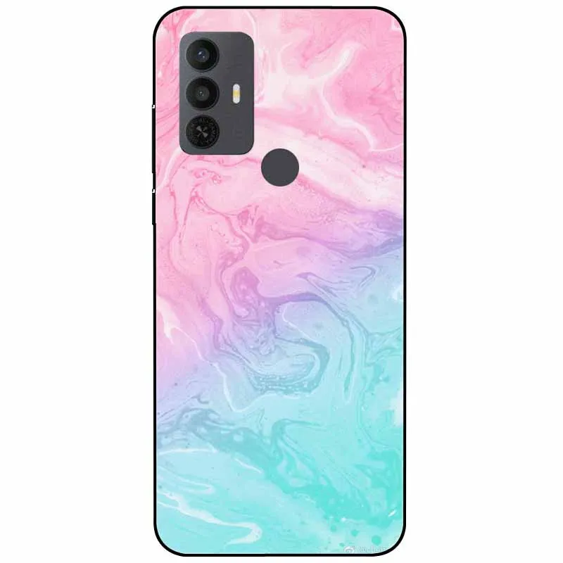 HONLEN Case For TCL 305 / TCL 306 / TCL 30E / TCL 30 SE (6.52 Inches) Transparent Gradient TPU Silicone Four Corners Corner Reinforcement Case - View #8