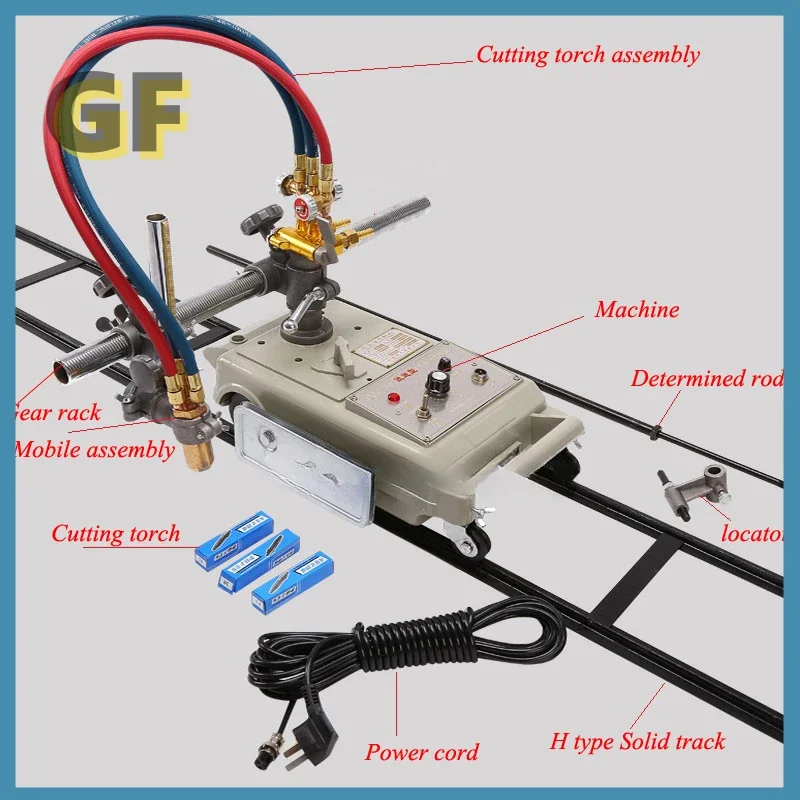 Flame Cutting Machine 220V 24KG Semi-automatic Gas Cutting Machine Steel Straight-line Cutter CG1-30 3