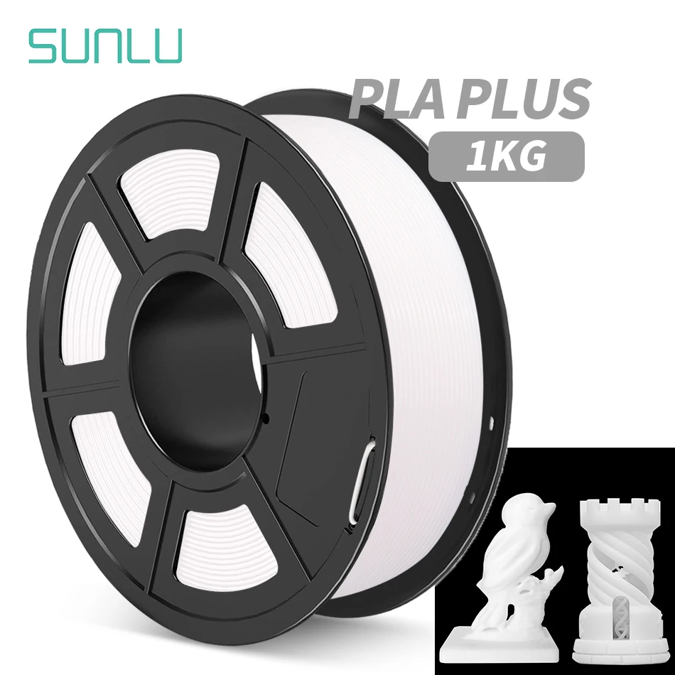 SUNLU PLAPLUS 1KG Filament 3D Printing 1.75MM No Bubble Non-Toxtic Clogging Free Biodegradable Low Shrinkage Good Toughness