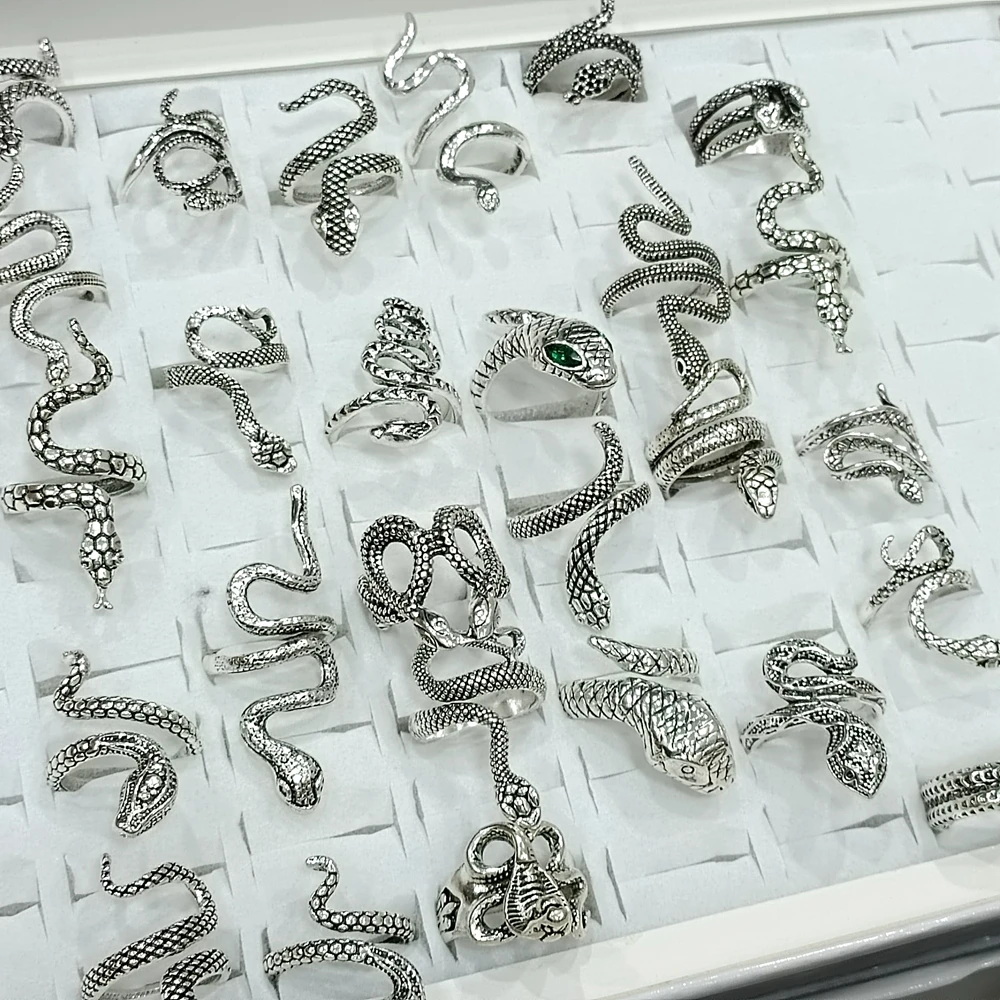Wholesale 50Pcs  Fashion Snake Metal Alloy Rings 2