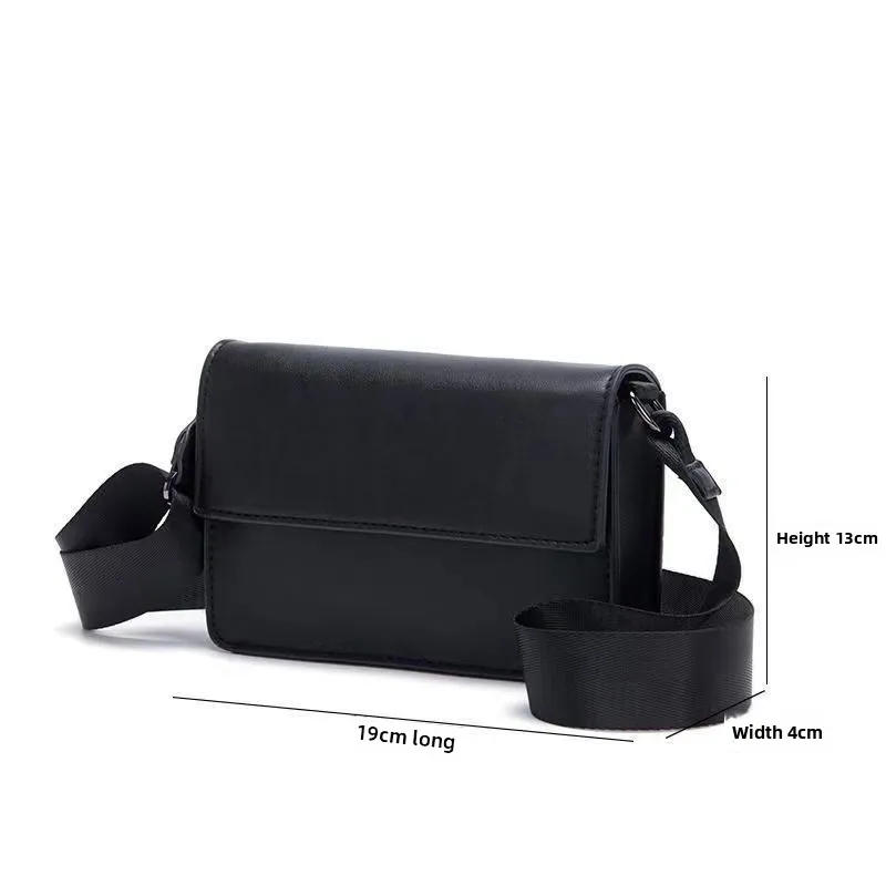 Borsa a tracolla da uomo, Borsa a tracolla casual da uomo, Borsa versatile con coperchio ribaltabile, Borsa a tracolla piccola quadrata da uomo - immagine 6