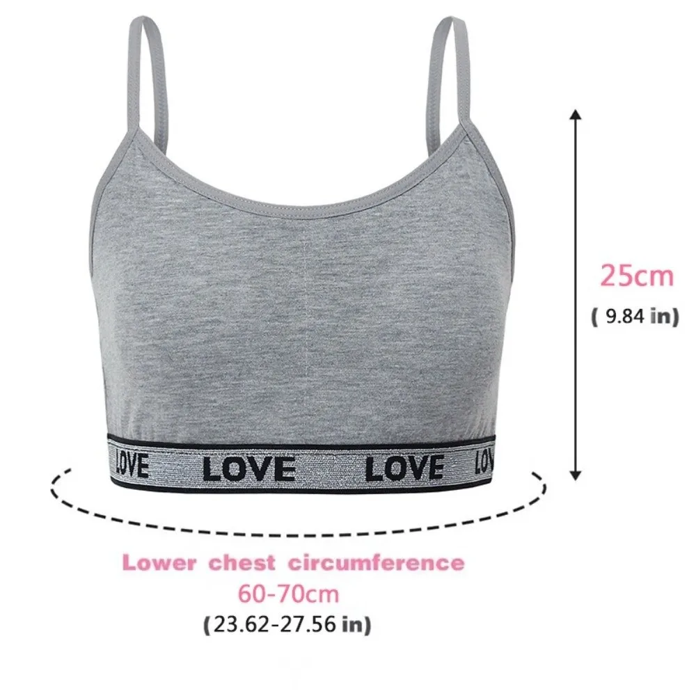 New Cotton Girls Training Bras Elastic Breathable Teenage Girl Brassiere Girl Sports Bra Removable Sponge Cup Developmental Bras
