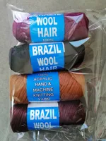 5pcs 70G/Ball Brazil Wool Hair African Yarn Braiding Low Temprature Flame Retardant Synthetic Fiber Braiding Knitting for Hair 2