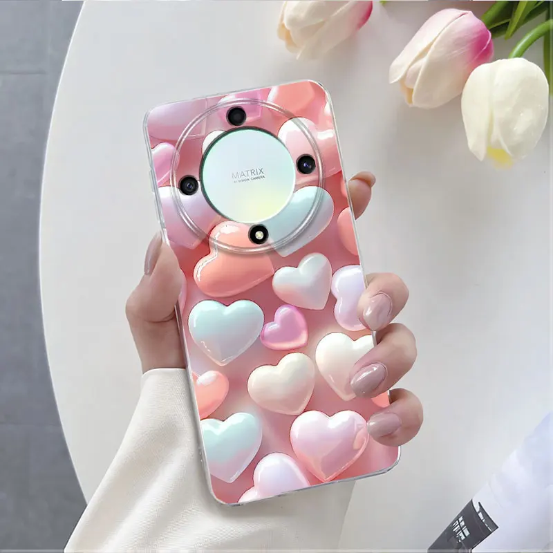 Luxury Flower Clear Soft Silicone Protective Phone Case