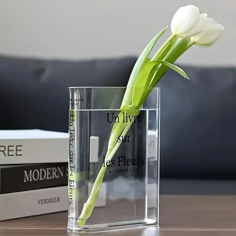 Clear Book Vase Acrylic Vase Room Decor