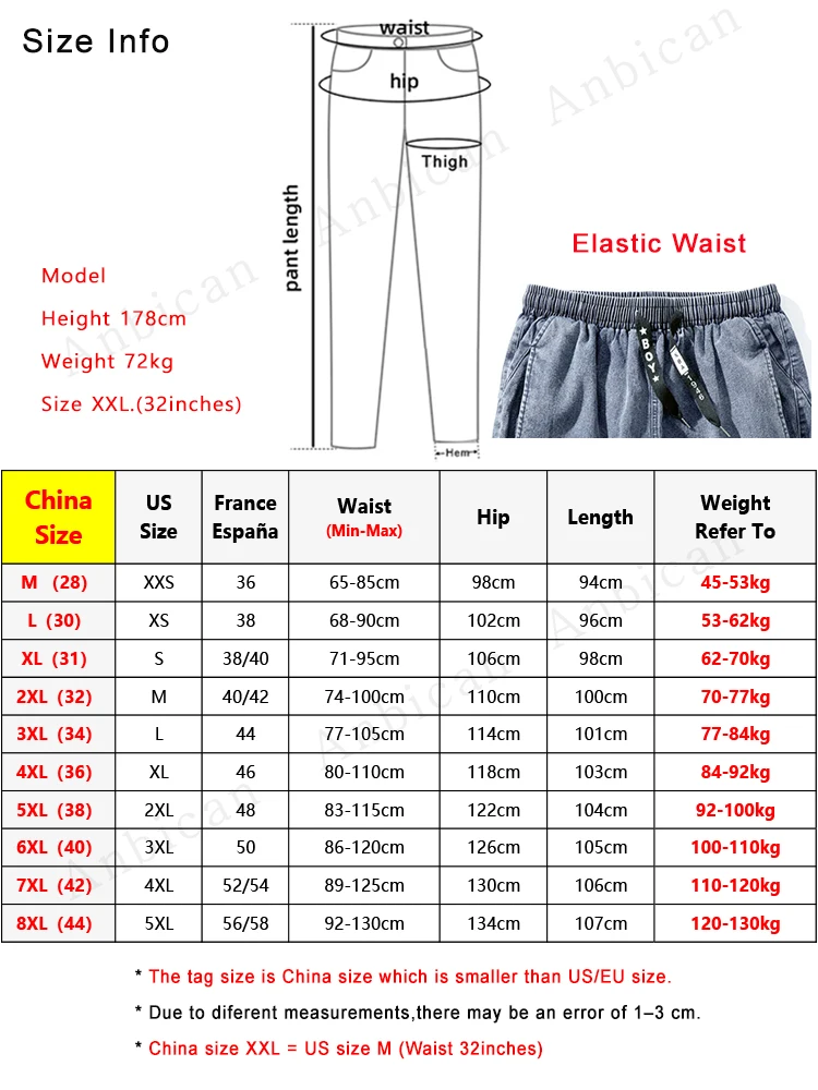 Frühling Sommer Schwarz Blau Fracht Jeans Männer Streetwear Denim Jogger Hosen Männer Baggy Harem Jean Hosen Plus Größe 6XL 7XL 8XL — изображение 6