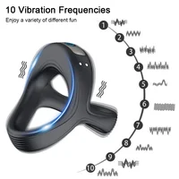 Männlicher Vibrator Cockring Penis Cockring für Mann Verzögerung der Ejakulation Ringe Penisring Sexspielzeug für Männer Paar Erwachsene Waren 3