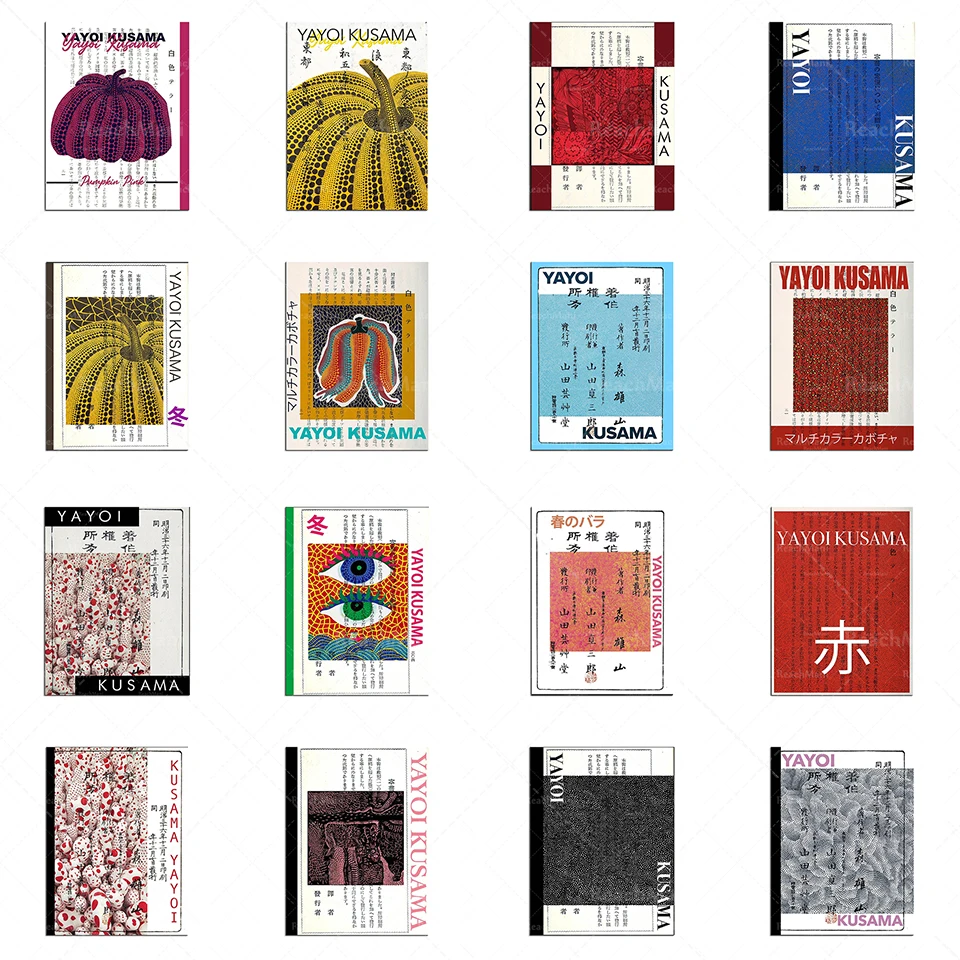 Poster Giapponese-Yayoi Kusama Dot Print - Yayoi Kusama Pumpkin Print, Illustration Art-Poster Vintage Giapponese Art Deco