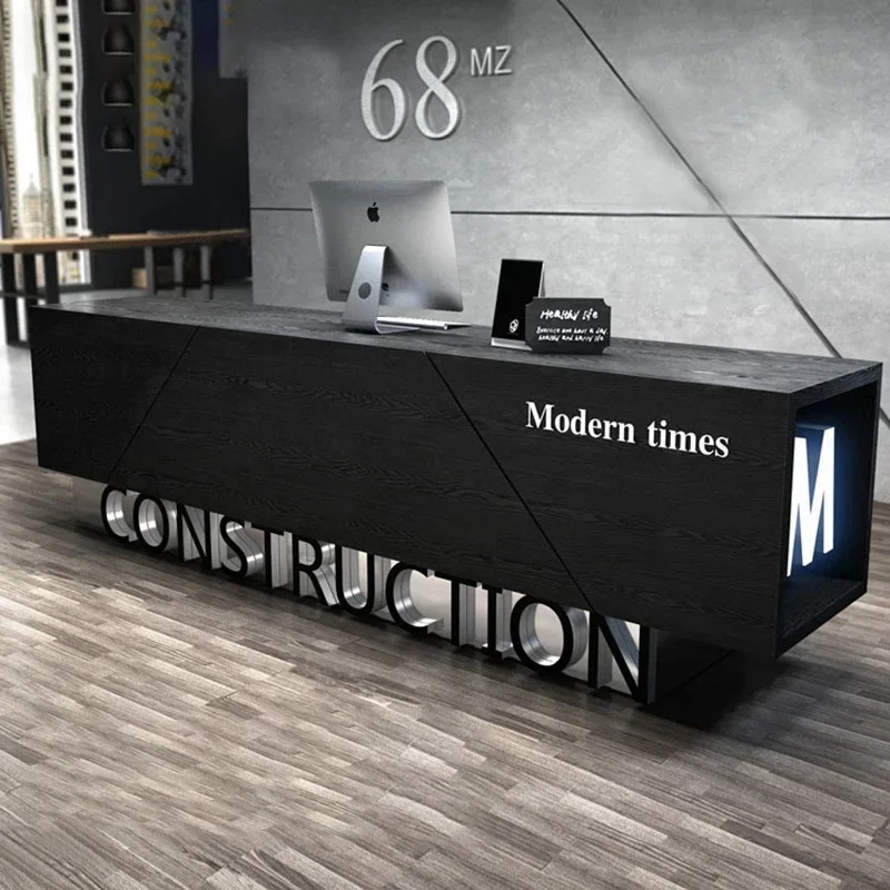 Vintage Industrial Style Company Front Desk Reception Desk Dance Room Beauty Salon Bar Counter Clothing Store Cashier Simpl