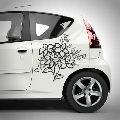 

Side Decor Set Flowers Hibiscus Flowers Floral Car Sticker #1145