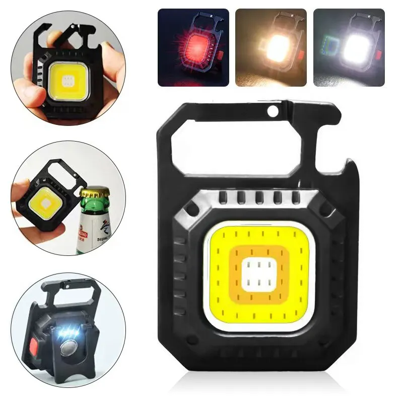 암투 미니 LED 손전등, 마그네틱 COB 야외 캠핑 포켓 작업등, 800 루멘, USB 충전식, 7 가지 모드 스포트라이트
