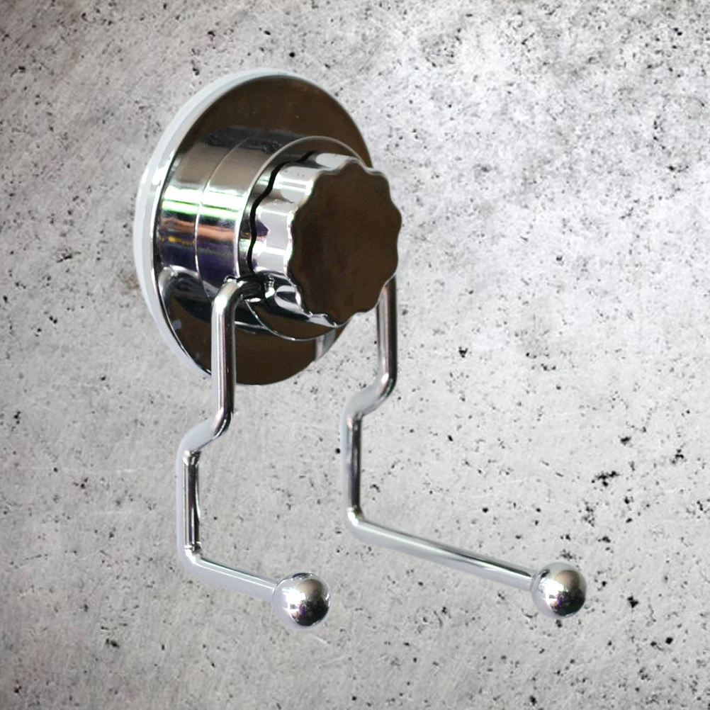 

2 Pcs Clothes Hangers Coat Hook Membrane Vacuum Large Strong Sucker Double Hooks