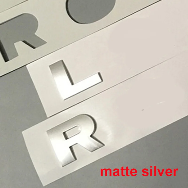 

Matte Silver Top ABS Emblem Car Styling Hood Trunk Letters Logo Sticker For LAND RANGE ROVER SPORT VELAR SV Edition