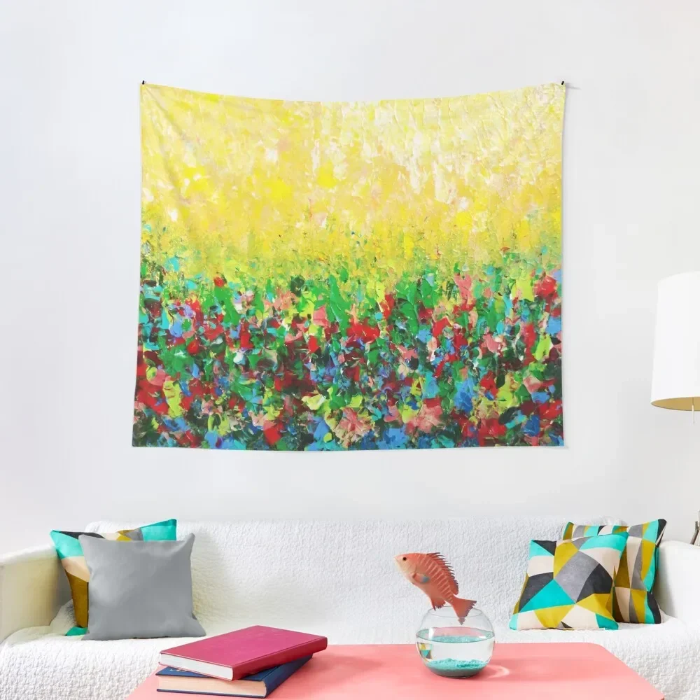 

NATURE'S LIVING ROOM - Gorgeous Bright Bold Nature Wildflower Field Landscape Abstract Art Tapestry