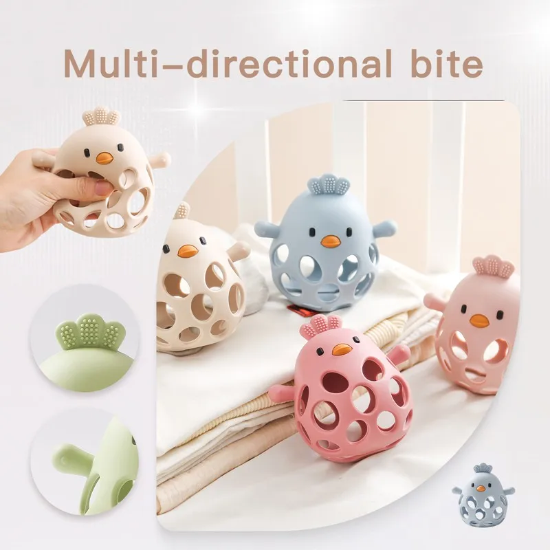 1Pc Baby Silicone Teether Toys Infant BPA Free Silicone Soft Soothing Teething Toys Newborn Chewing Teething For Baby Gift