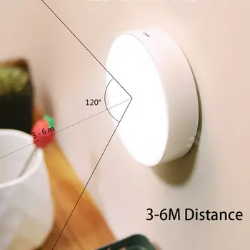 LED Smart Human Body Sensor Night Lamp Emergency Automatic Lighting USB Charging Wireless Magentic Suction Use Night Light 4