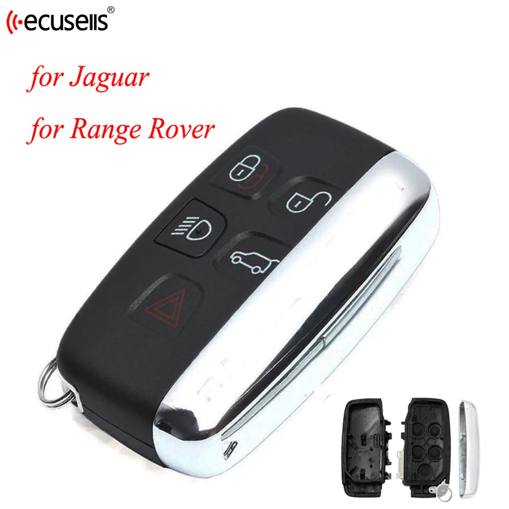 Remote Key Shell Case Fob 4+1 Buttons 5 Button key case car key shell car remote key car key key shell for Land Rover for Range Rover Sport LR4 for JAGUAR XJ XJL XF