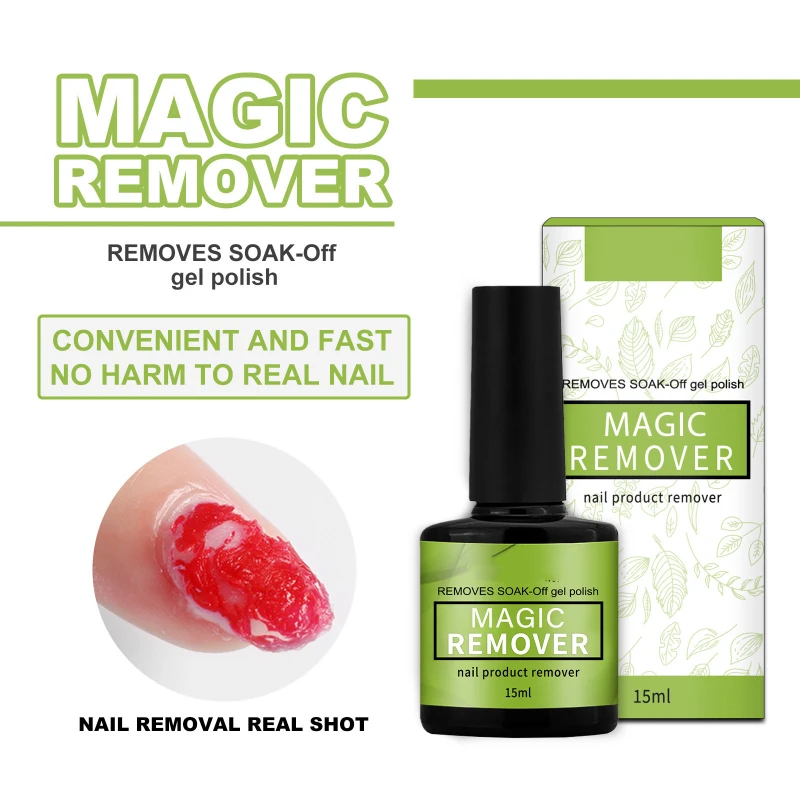 Magic Burst Nail Gel Remover Semi Permanent Varnish Polish Nail UV Gel  Remover Soak Off Acrylic Clean Degreaser Manicure 15ml - AliExpress