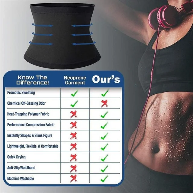 Sauna Waist Trimmer Belly Wrap Workout Sport Sweat Band Abdominal Trainer Weight Loss Body Shaper Tummy Control Slimming Belt 5