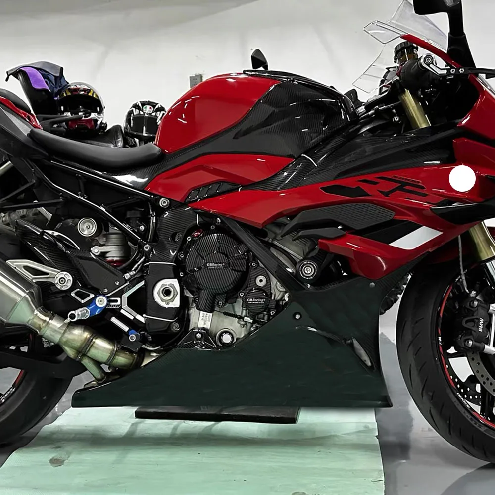 For BMW S1000RR ABS Carbon Fiber Side Rear Frame Cover Water Transfer Printing