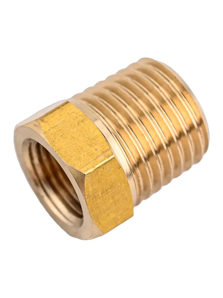 Stylish Brass 14 NPT Male To 18 NPT Female Pipe Reducer Adapter 1/4 Male to 1/8 Female Gold Color Coated