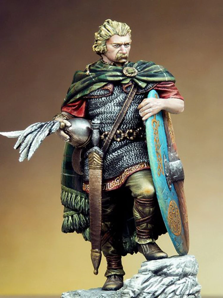 Neuer unmontierter 1/32 54mm Stand Ancient Warrior 54mm Resin-Bausatz DIY-Spielzeug Unbemalte Bausätze