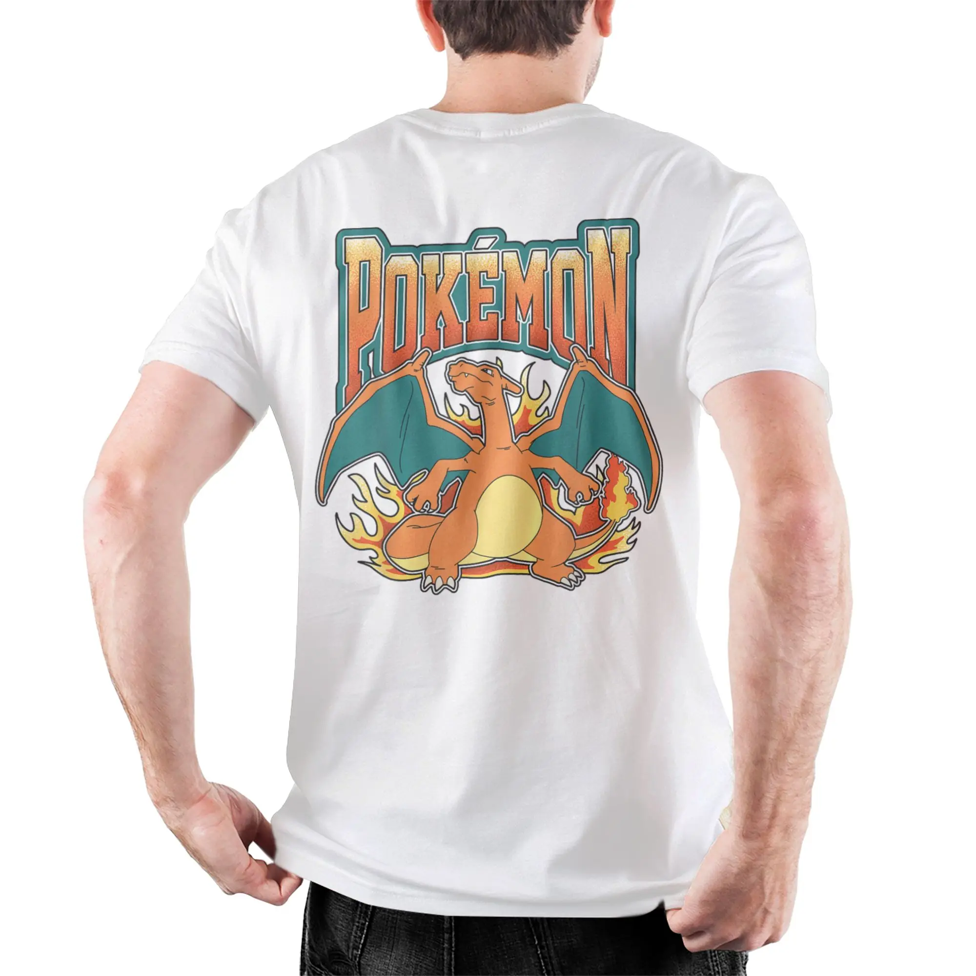 Charizard Fire Type Graphic Cotton T-Shirts - Unisex Round Neck Short Sleeve